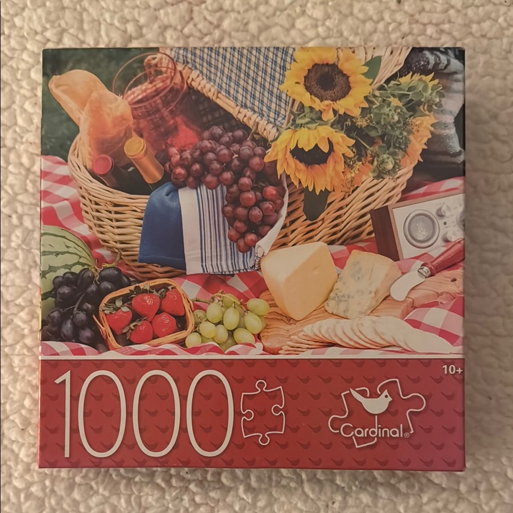 Cardinal 1000-Piece Picnic Puzzle - Red and Multicolor